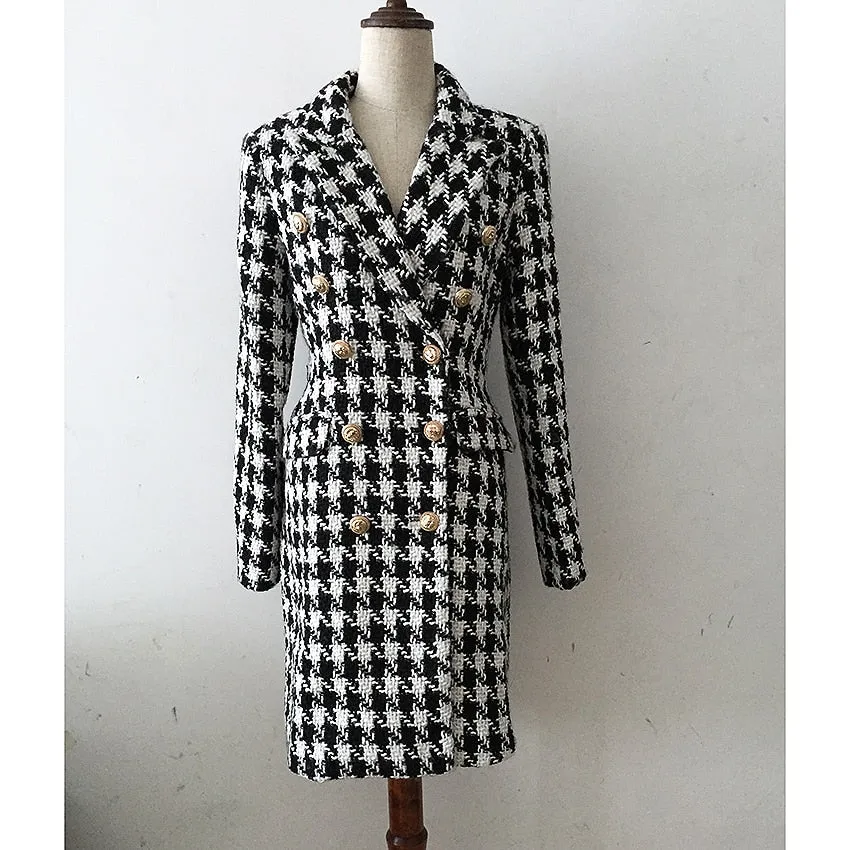 Luxury Long Wool Designer Blazer Coat