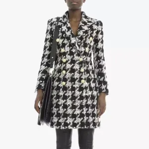 Luxury Long Wool Designer Blazer Coat