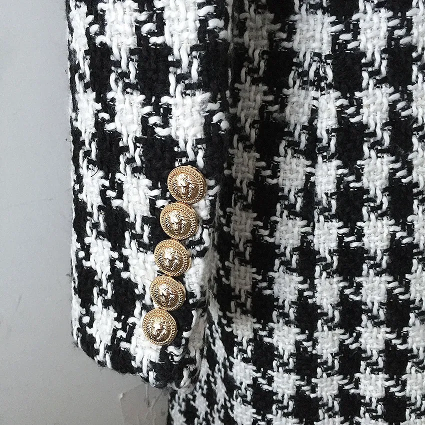 Luxury Long Wool Designer Blazer Coat