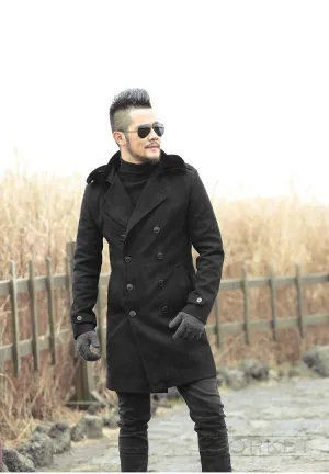 Luxury Winter Warm Long Male Coat