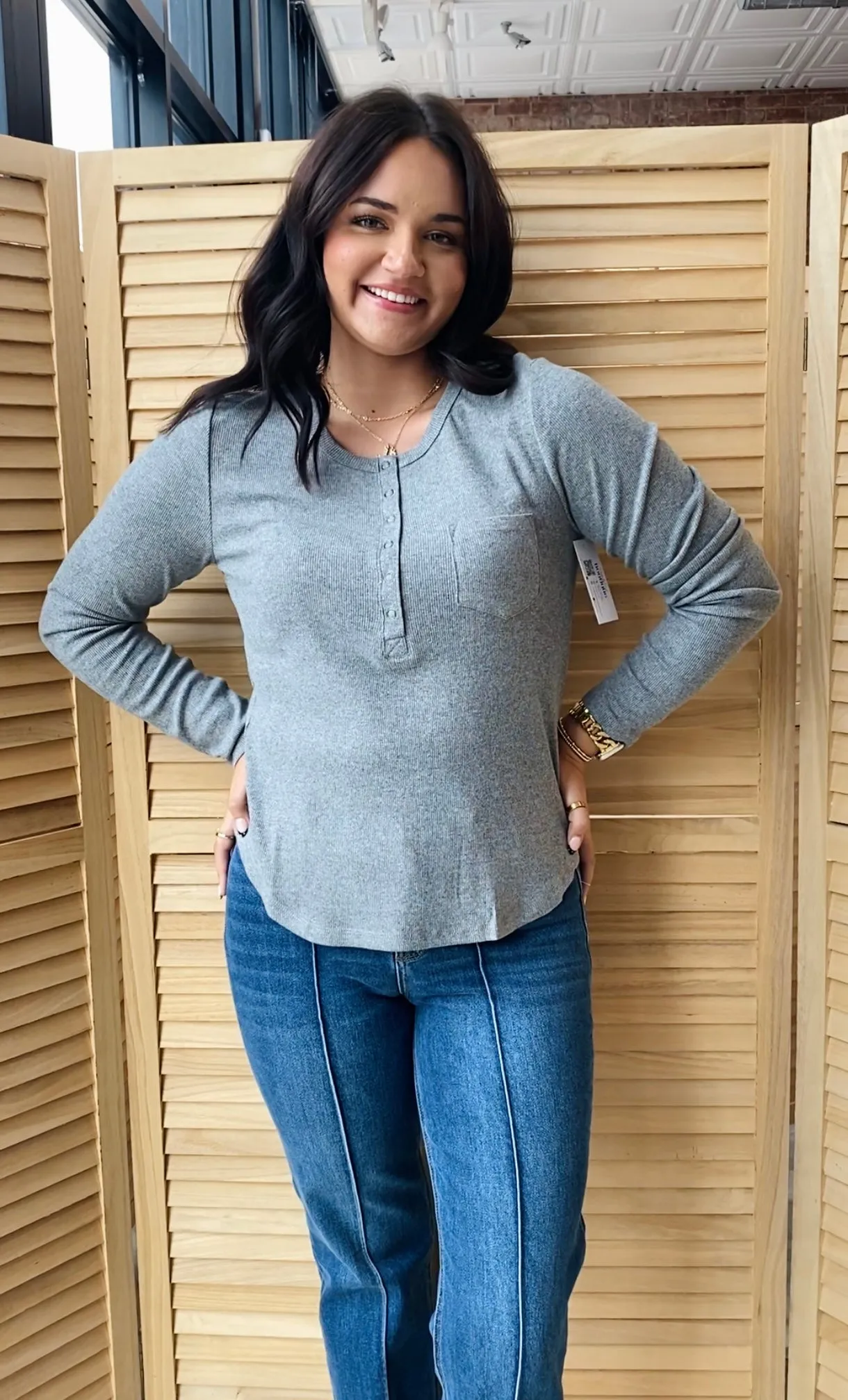 Meant For Me Knit Top | Grey