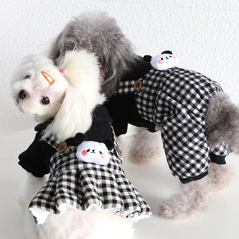 Panda Plaidet Pet Clothes