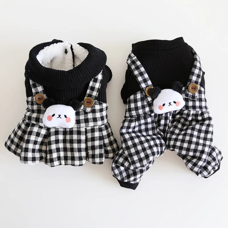 Panda Plaidet Pet Clothes