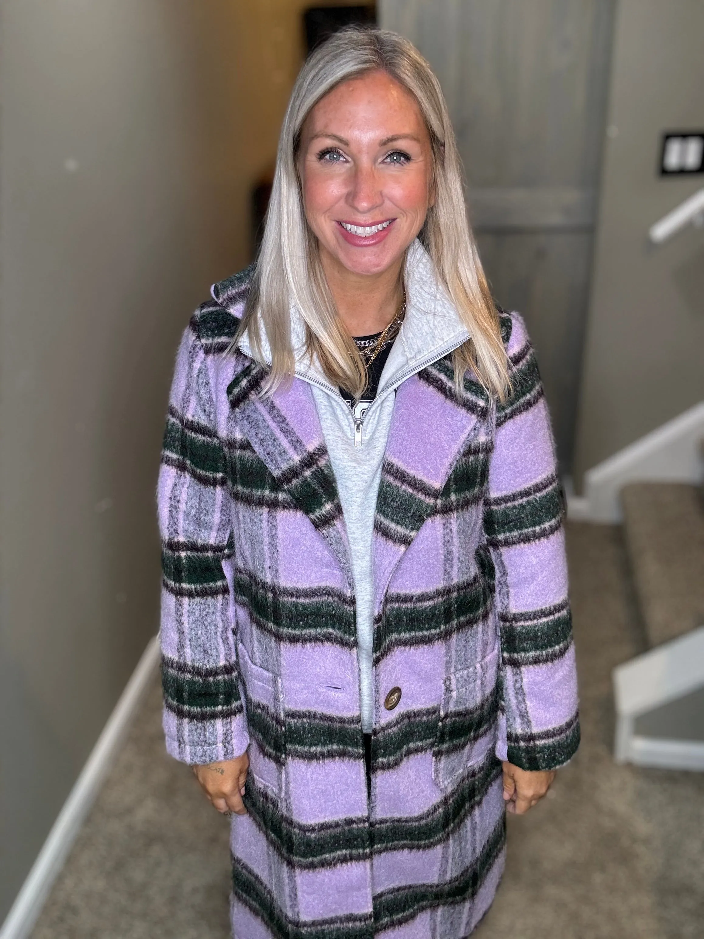 Plaid Long Coat
