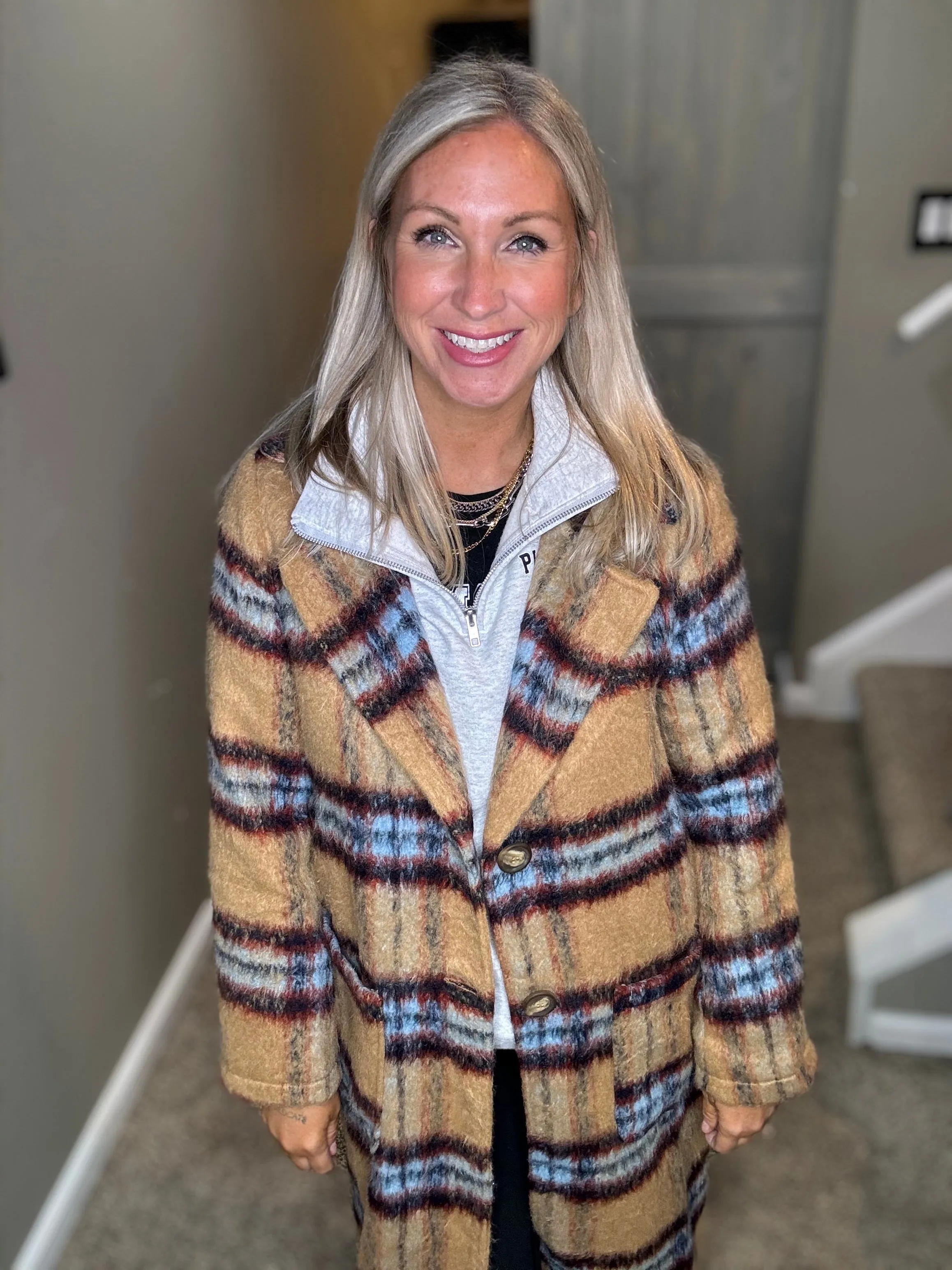 Plaid Long Coat