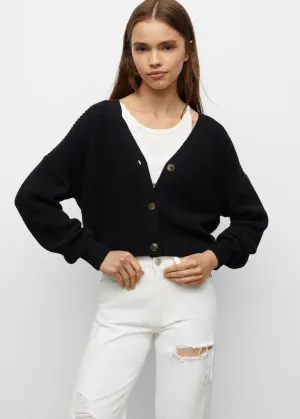 Ribbed knit cardigan