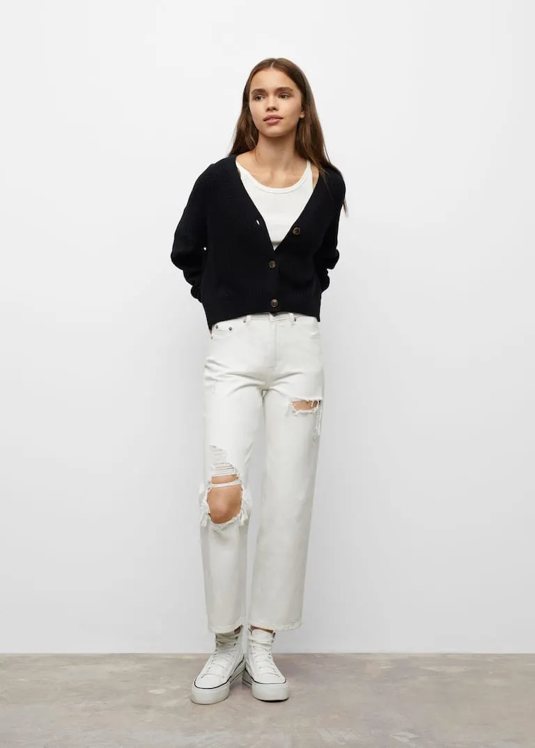 Ribbed knit cardigan