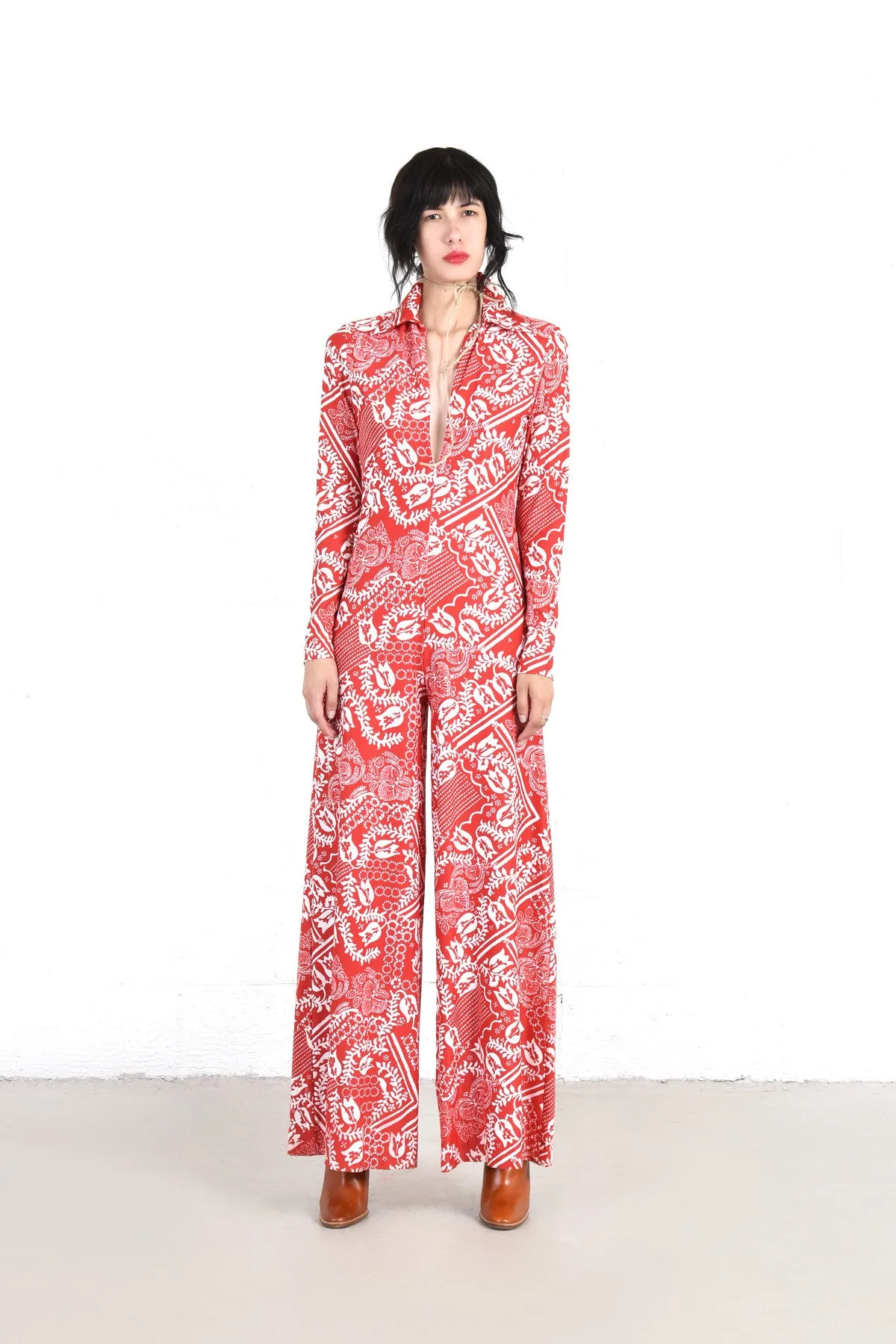 Riley Bandana Print Wide Leg Jumpsuit
