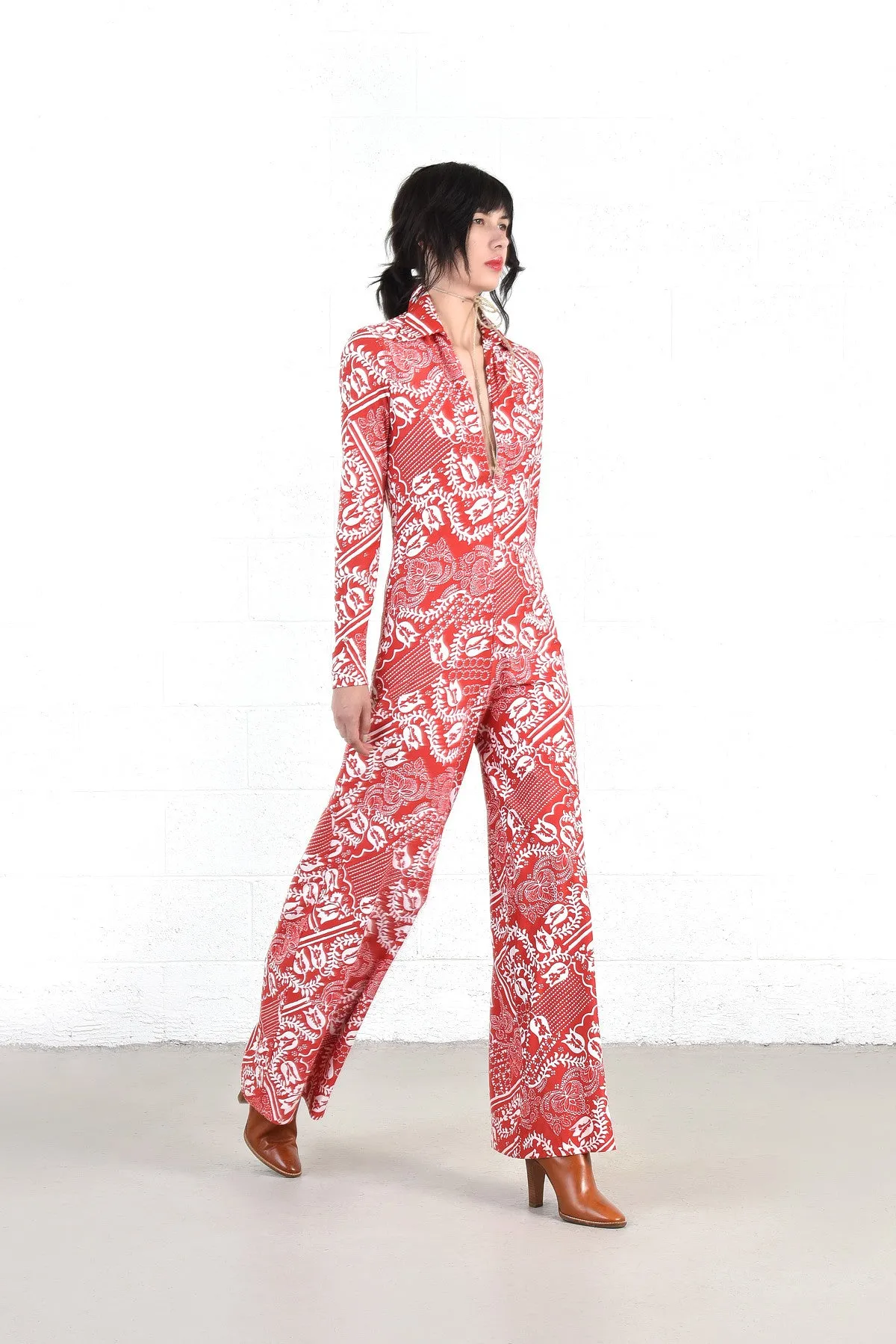 Riley Bandana Print Wide Leg Jumpsuit