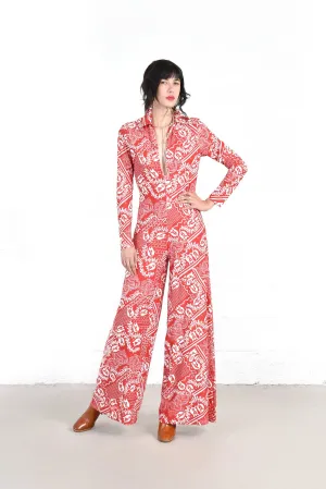 Riley Bandana Print Wide Leg Jumpsuit