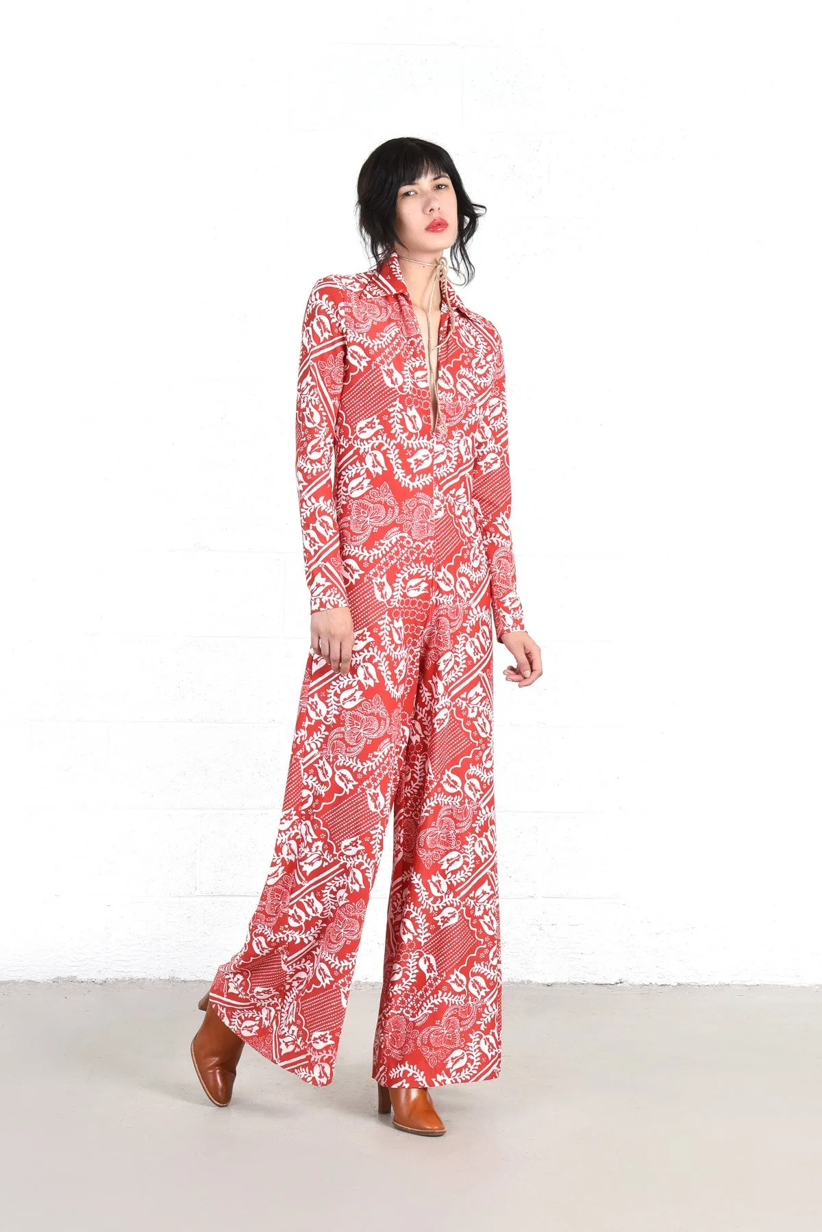 Riley Bandana Print Wide Leg Jumpsuit
