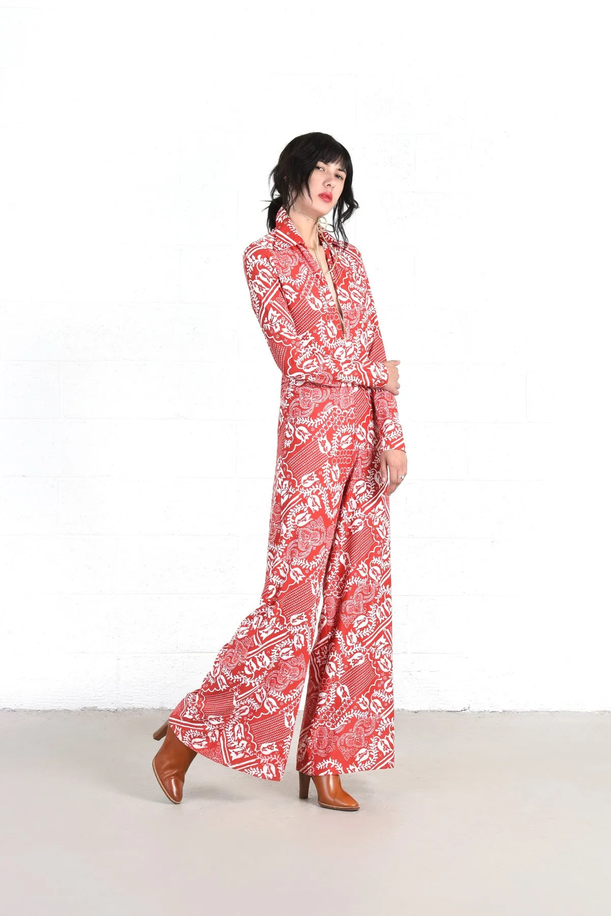 Riley Bandana Print Wide Leg Jumpsuit