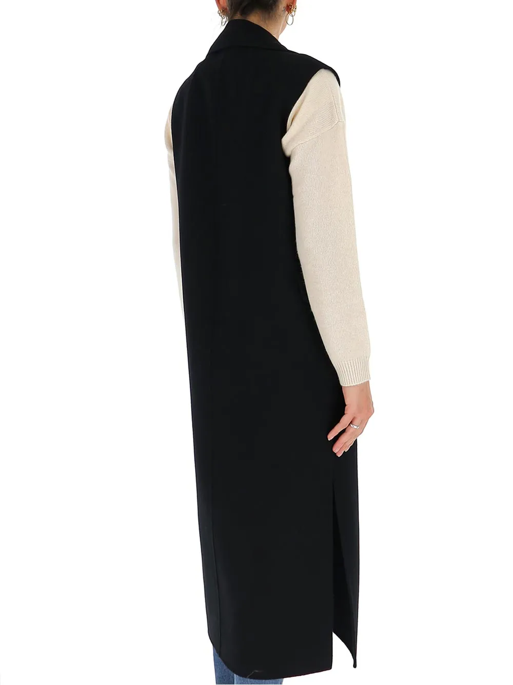 'S Max Mara Double-Breasted Sleeveless Coat