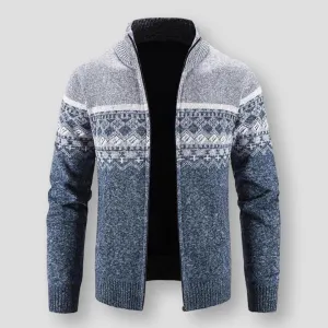 Sky Madrid Knitted Turtleneck Cardigan