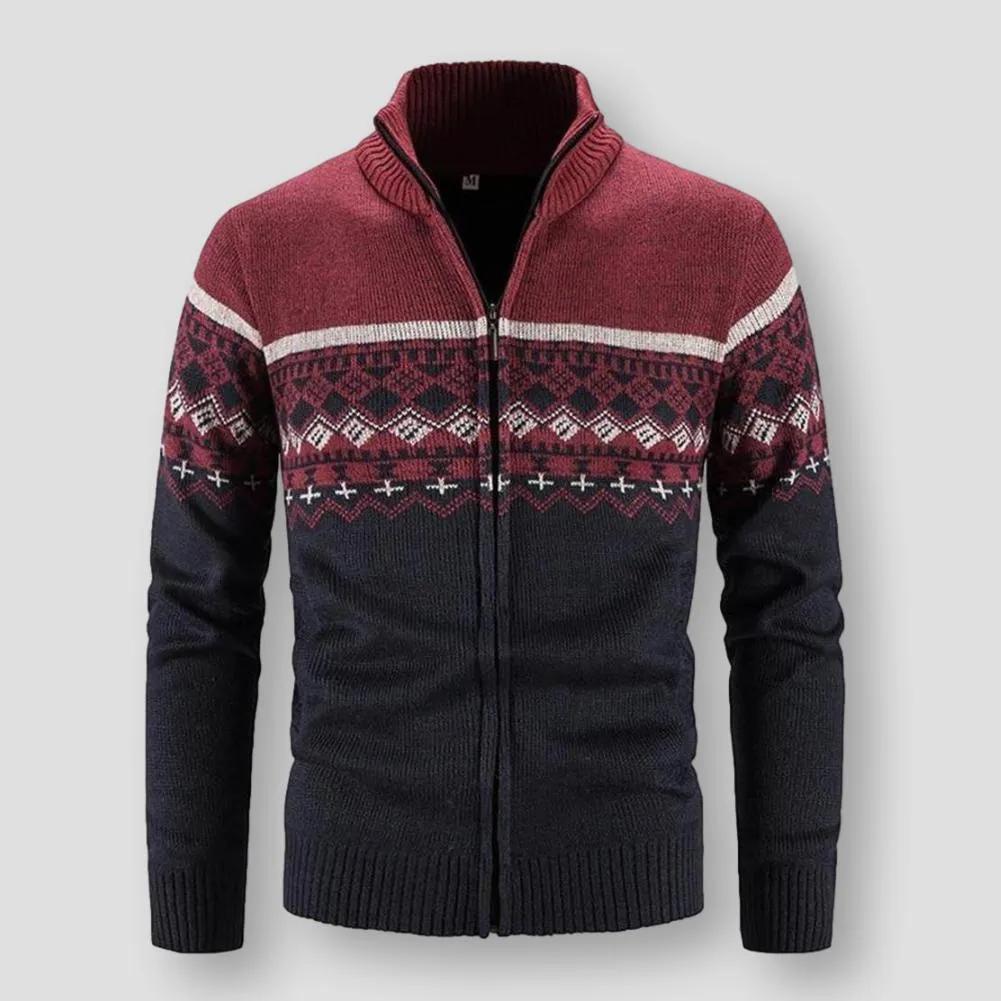 Sky Madrid Knitted Turtleneck Cardigan