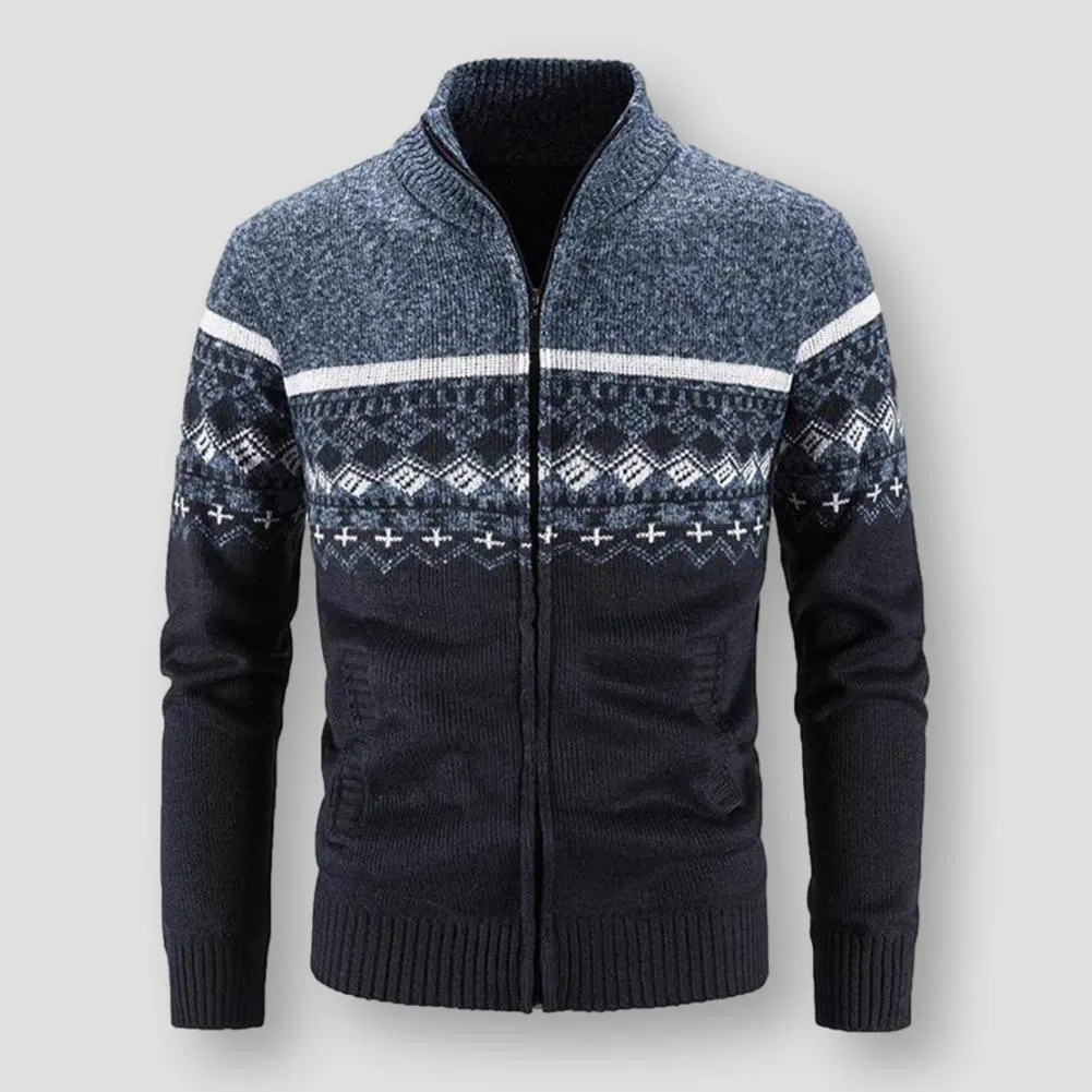 Sky Madrid Knitted Turtleneck Cardigan
