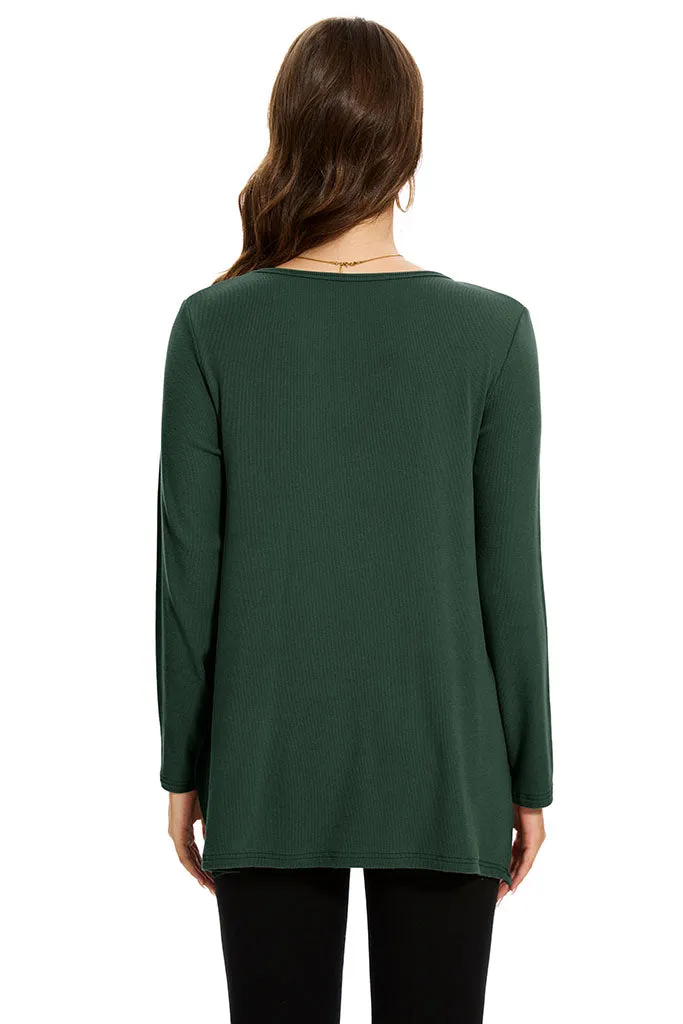 Smallshow Side Slit Stylish Maternity Sweater