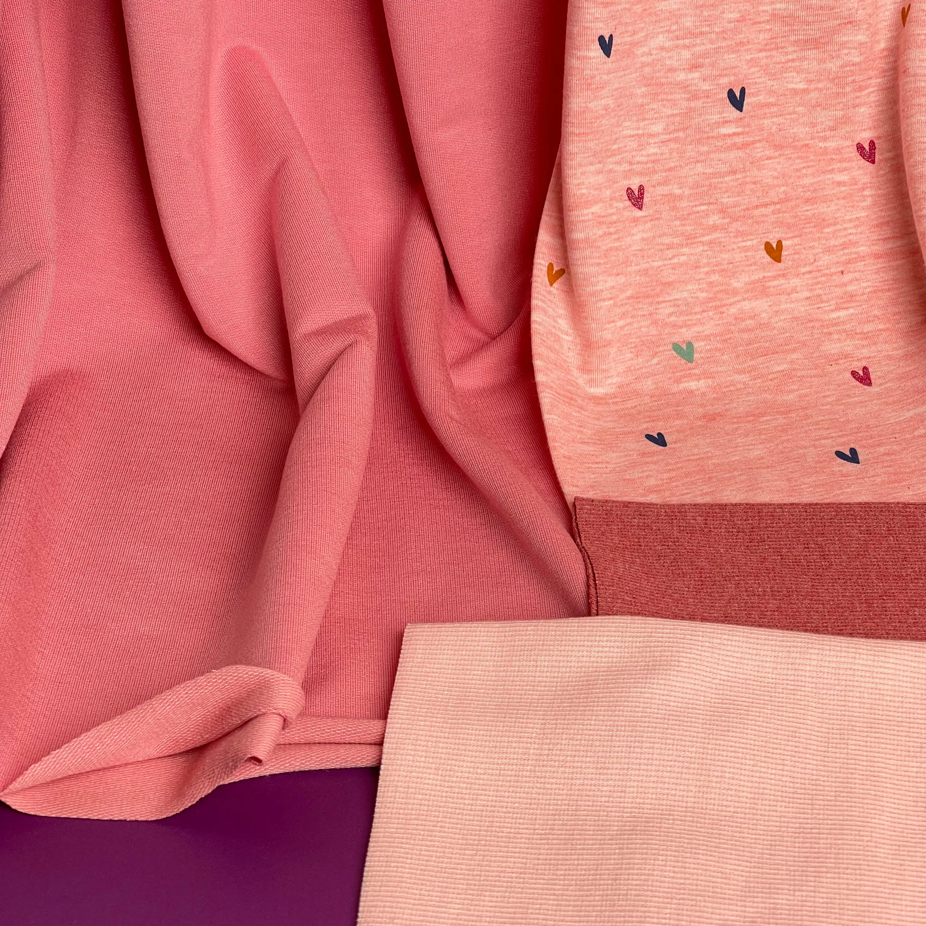 Splendour Modal French Terry in Coral Pink
