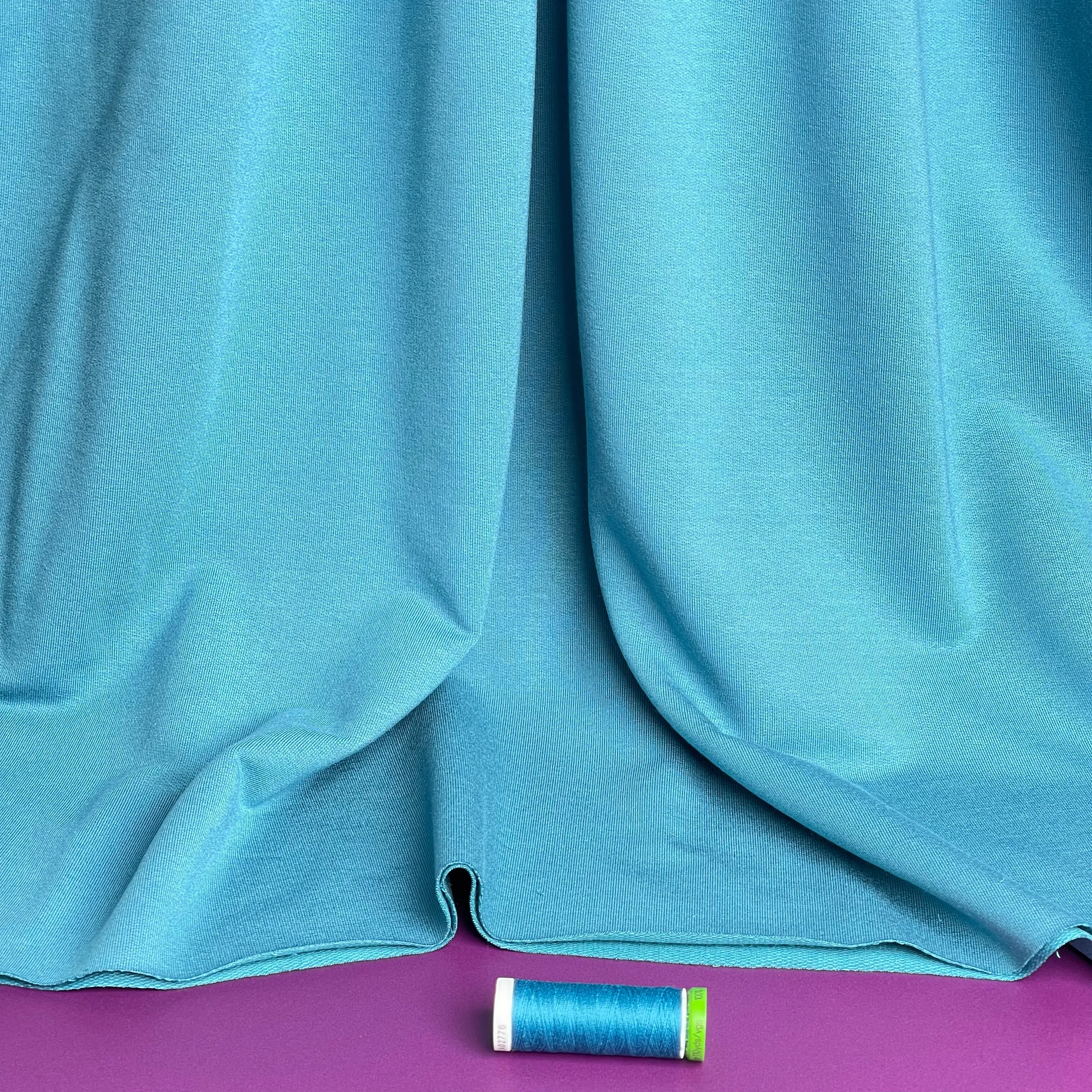 Splendour Modal French Terry in Freshwater Blue