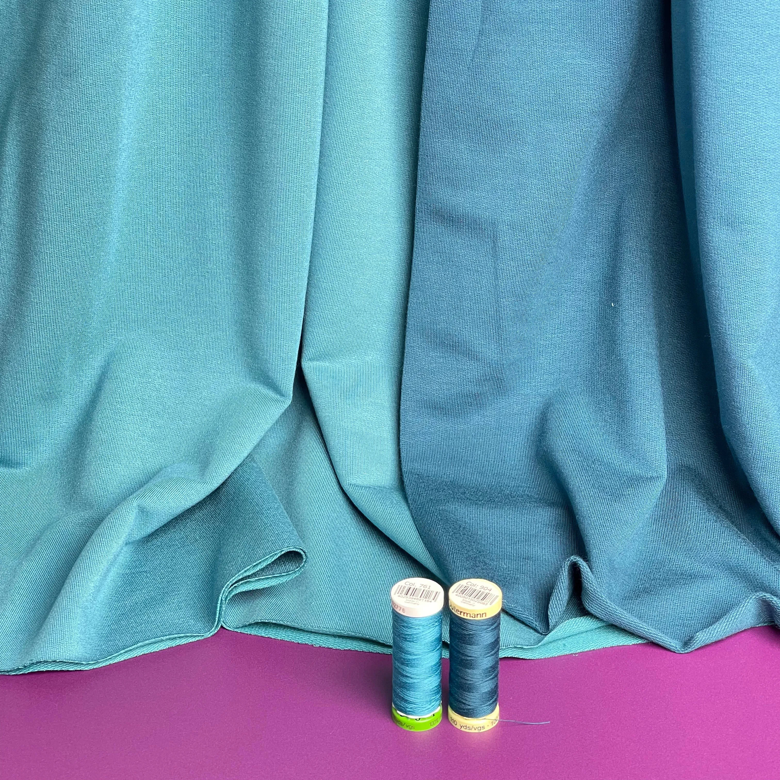 Splendour Modal French Terry in Freshwater Blue