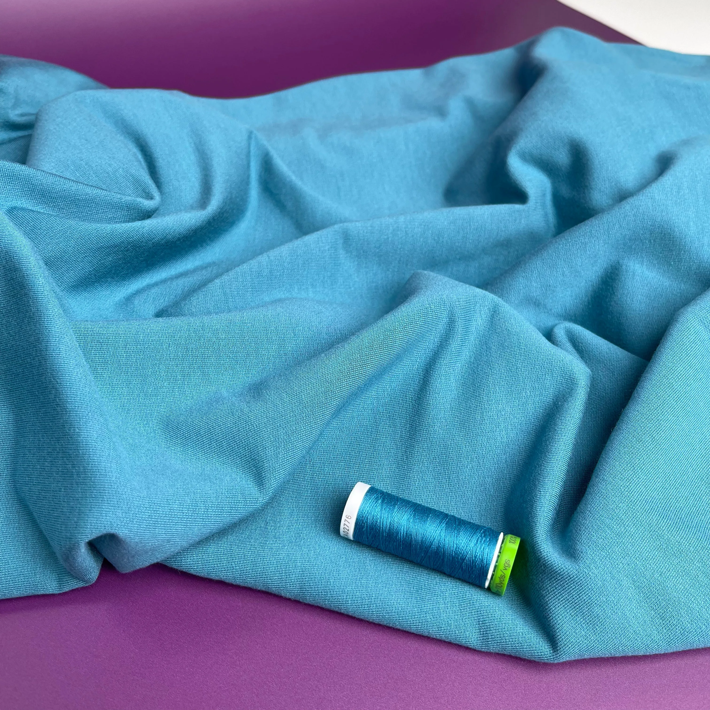 Splendour Modal French Terry in Freshwater Blue