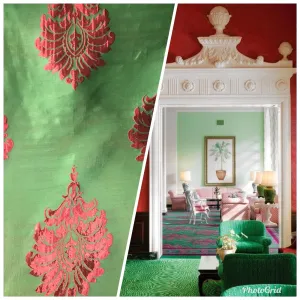 SWATCH Designer Brocade Medallion Interior Design Drapery Fabric