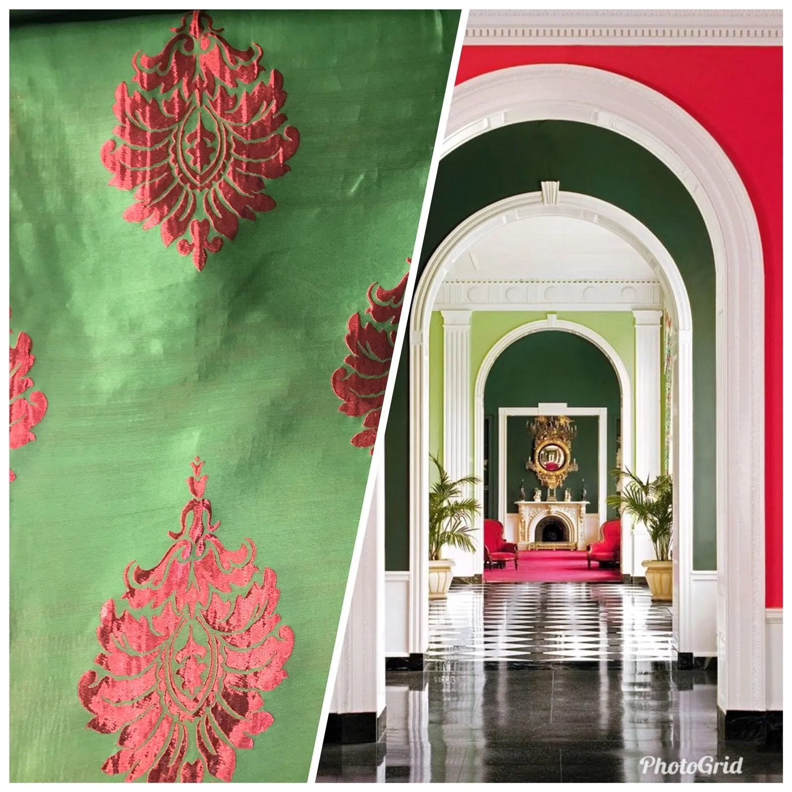 SWATCH Designer Brocade Medallion Interior Design Drapery Fabric