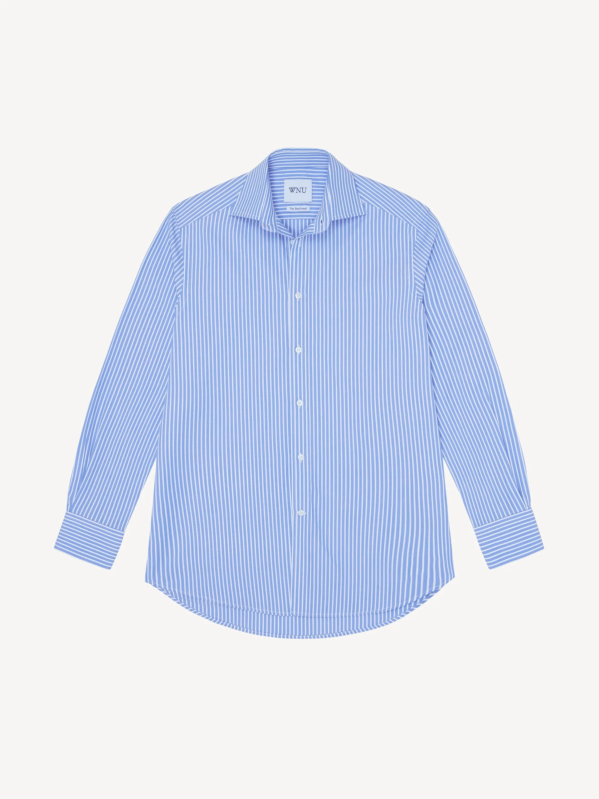 The inverted pinstripe fine poplin Boyfriend shirt