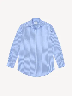 The inverted pinstripe fine poplin Boyfriend shirt