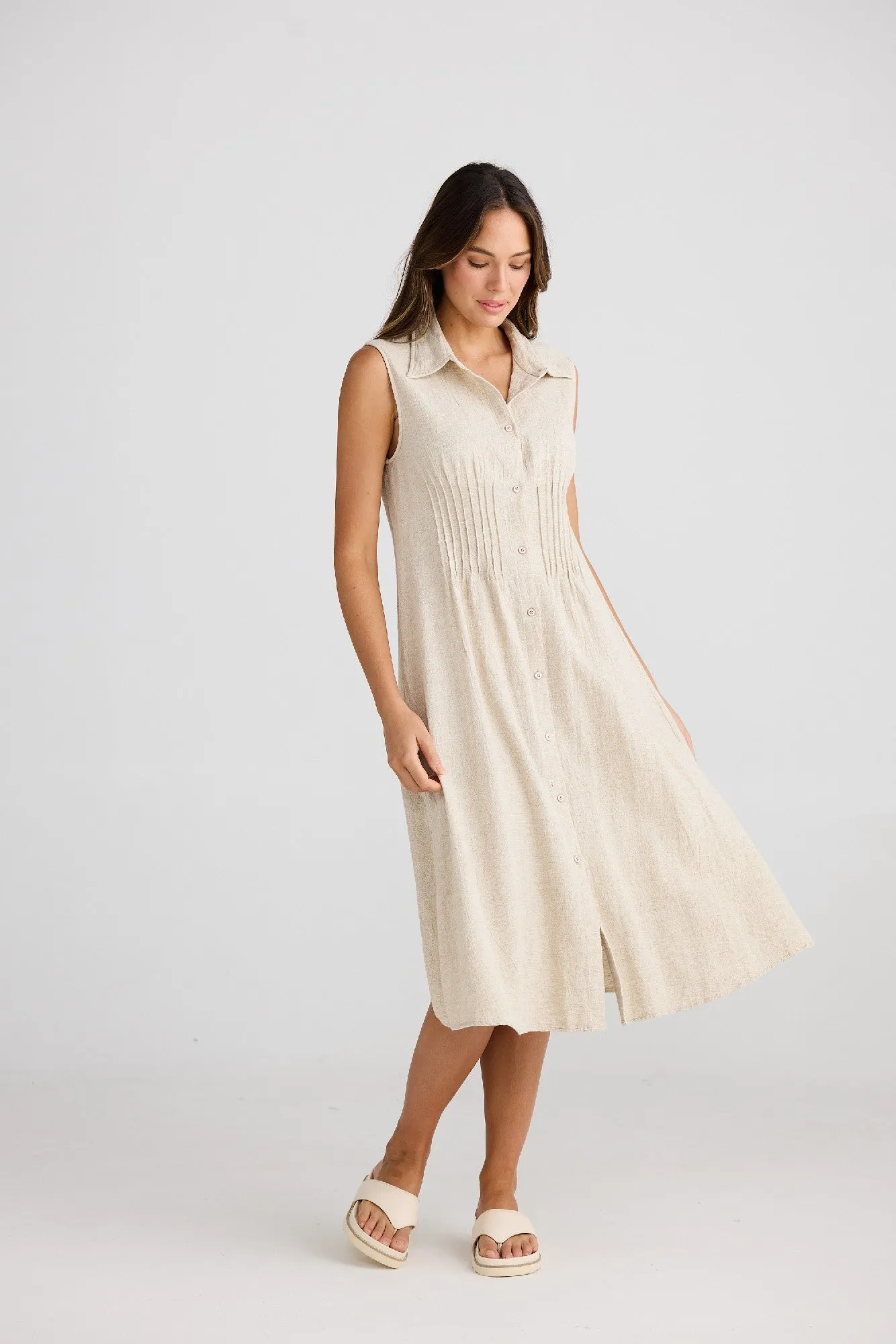 The Shanty Corporation Florentine Dress - Natural Jaquard