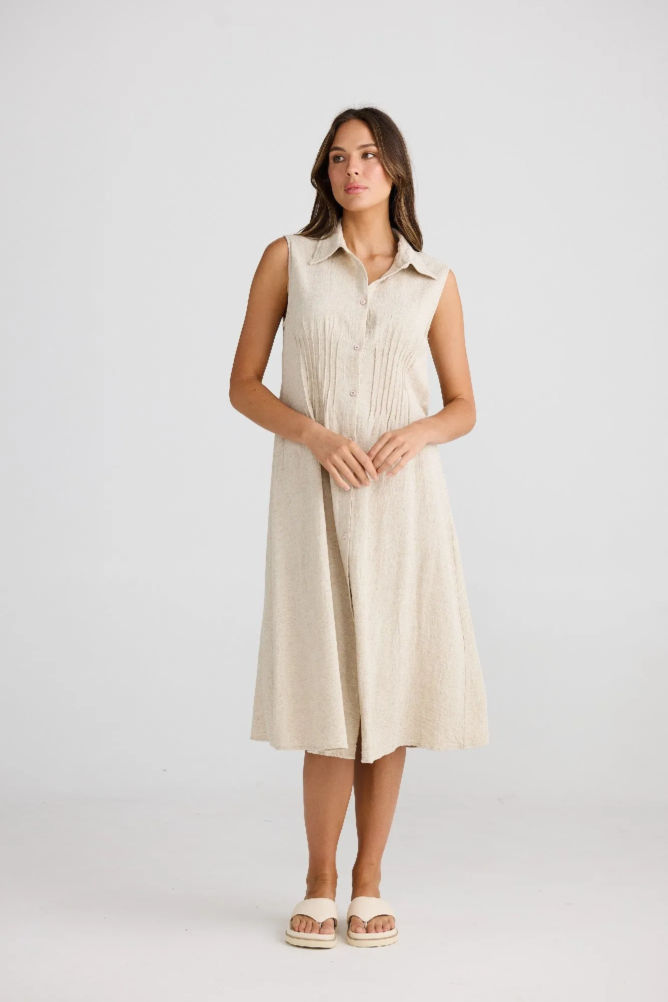 The Shanty Corporation Florentine Dress - Natural Jaquard