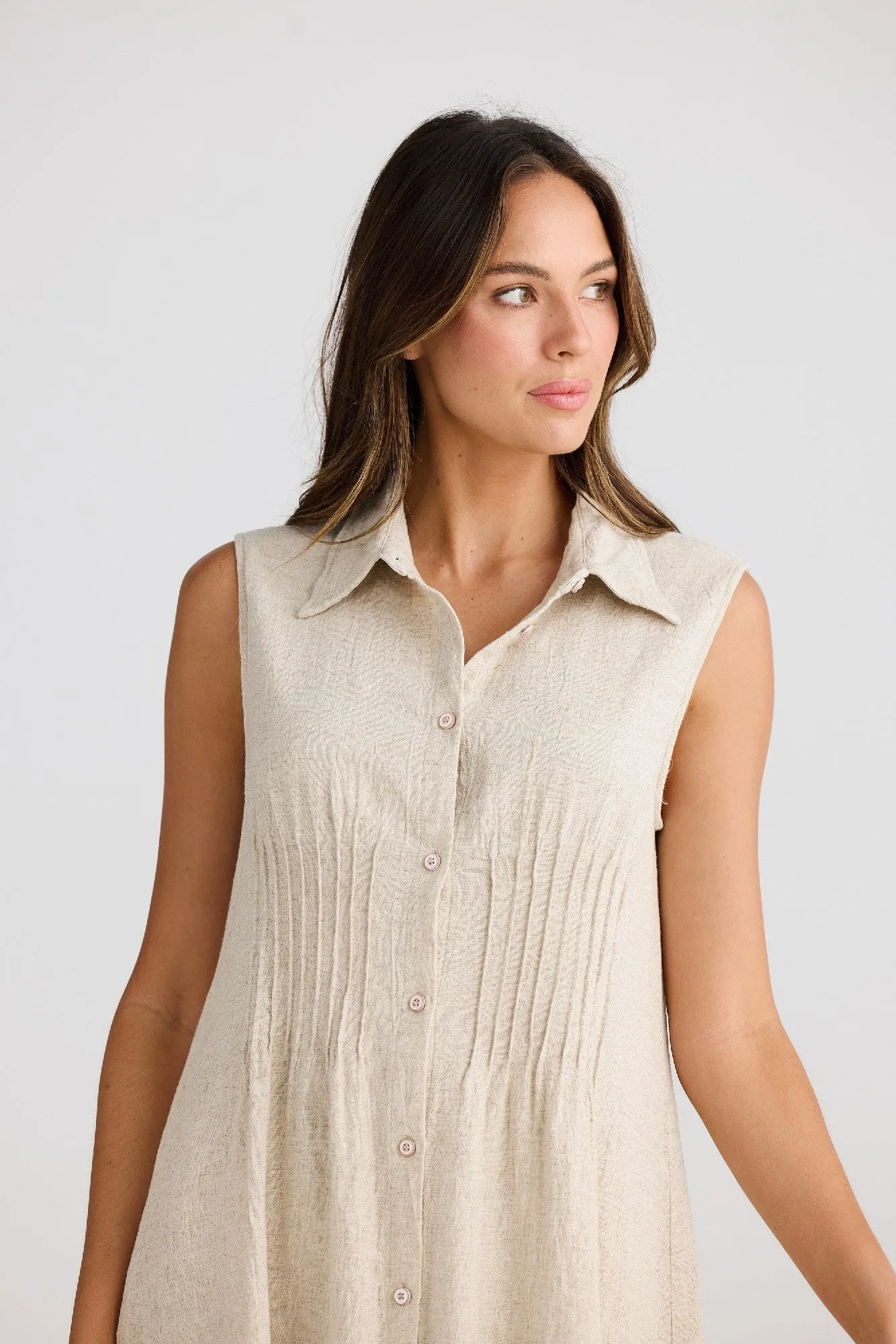 The Shanty Corporation Florentine Dress - Natural Jaquard