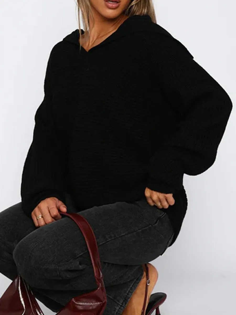Versatile Long-Sleeve Pullover Sweater for Everyday Wear