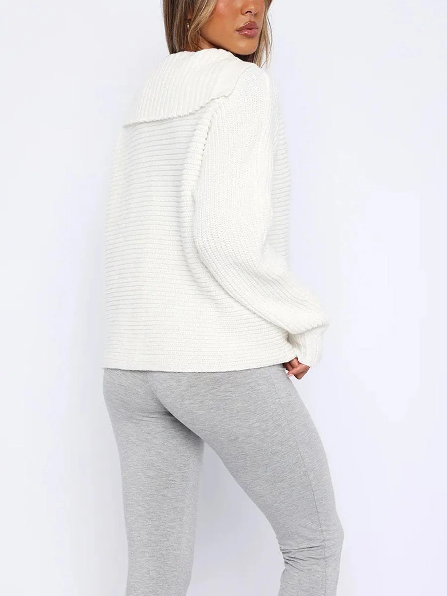 Versatile Long-Sleeve Pullover Sweater for Everyday Wear
