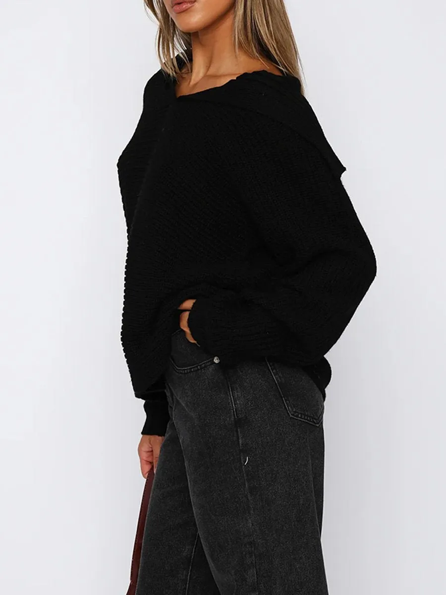 Versatile Long-Sleeve Pullover Sweater for Everyday Wear