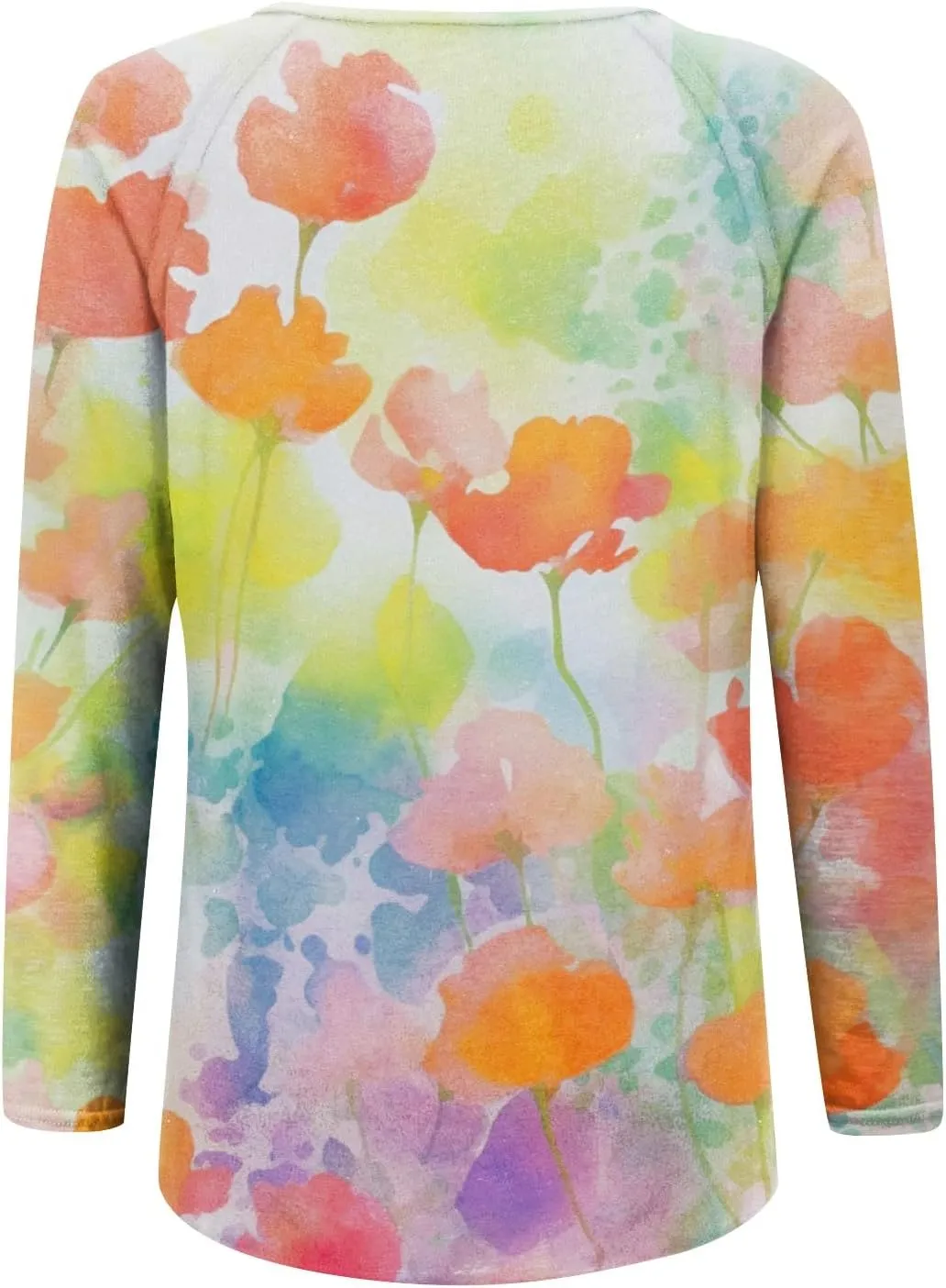 Women's 2025 Fall Long Sleeve Tops V Neck Sexy Floral Print Tee Tops Trendy Cute Loose Fit Dressy Winter Sweatshirt