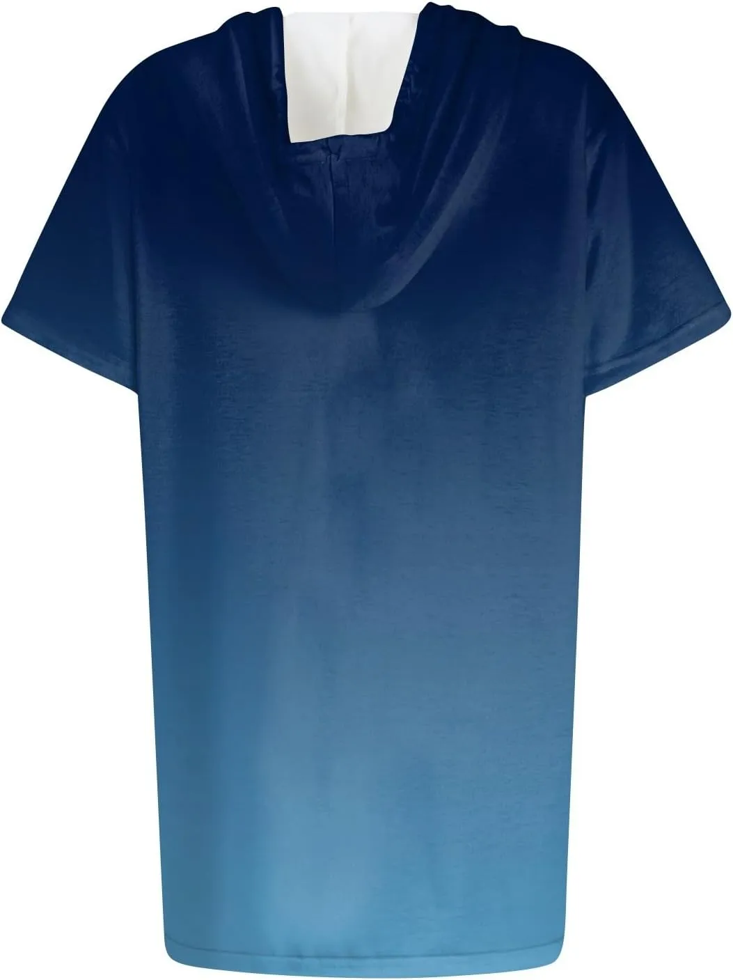 Womens Hooded Tops Casual Loose Fit Short Sleeve Shirts for Leggings Spring Fashion Tunic Tops with Pockets