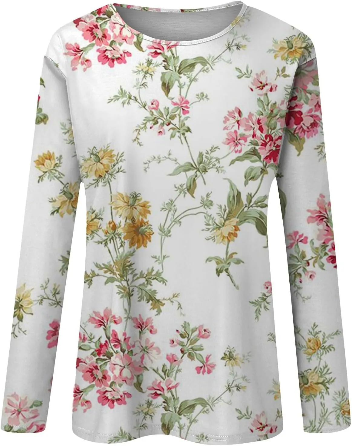 Womens Long Sleeve Tops Fall Sweatshirt Plus Size Tunic Crewneck Tops Winter Clothes